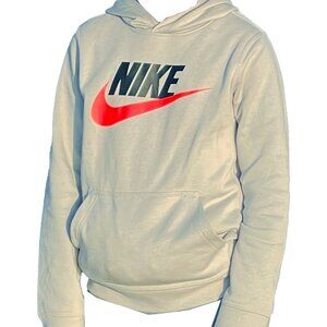 Nike Youth Grey Pullover Hoodie Swoosh Logo